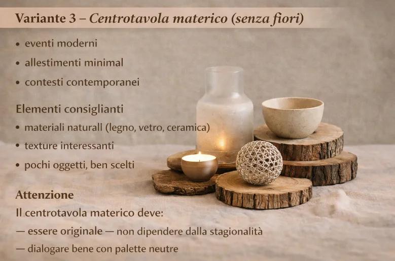 centrotavola minimal